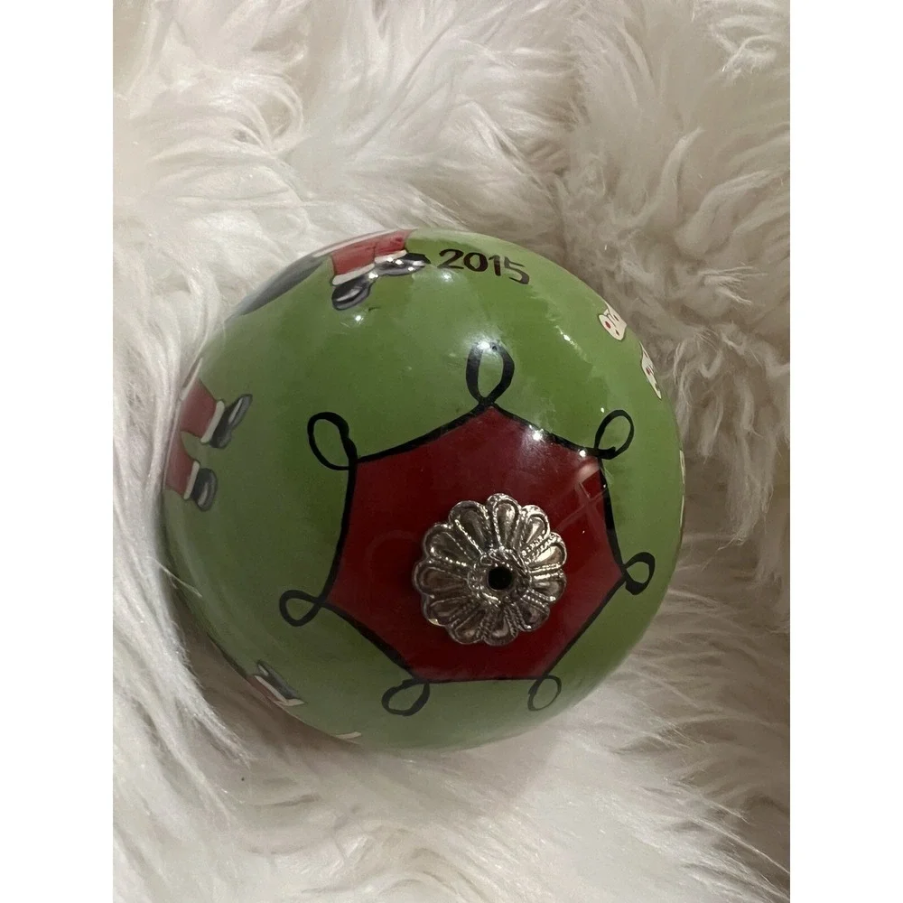 Pier 1 Li Bien 2015 Santa Getting Dressed Christmas Eve Mouth Blown Glass